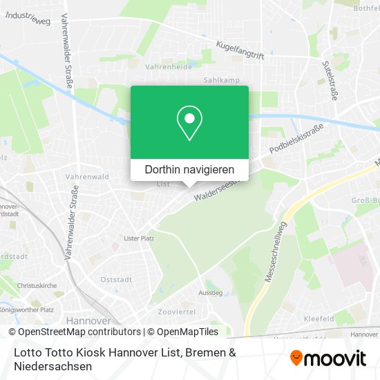 Lotto Totto Kiosk Hannover List Karte