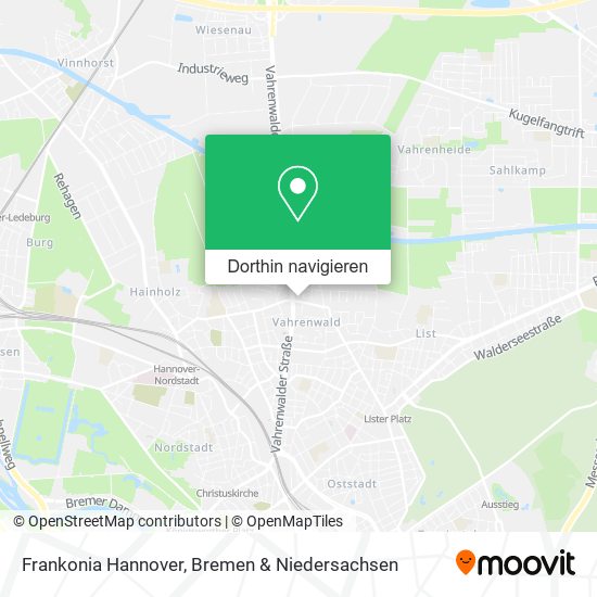 Frankonia Hannover Karte