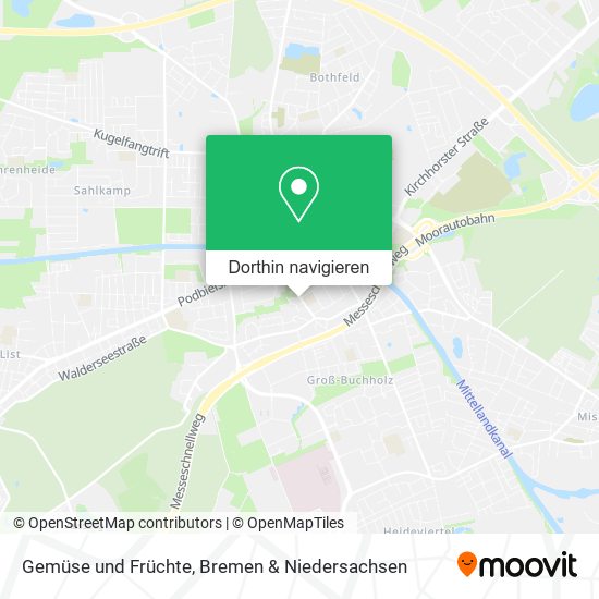Gemüse und Früchte Karte