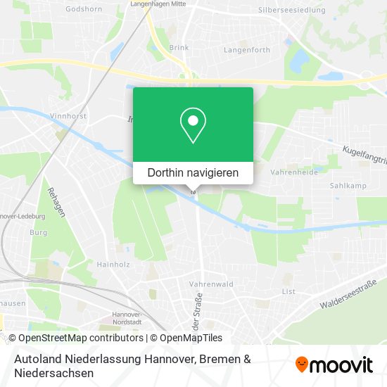 Autoland Niederlassung Hannover Karte