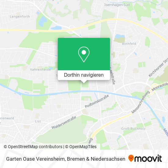 Garten Oase Vereinsheim Karte
