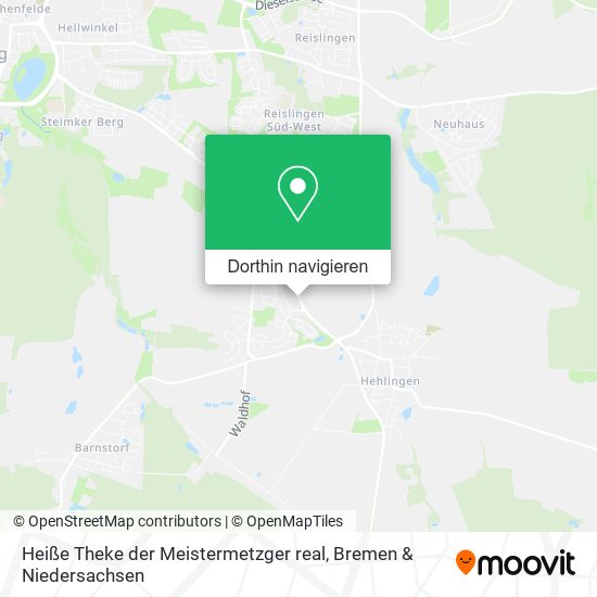 Heiße Theke der Meistermetzger real Karte