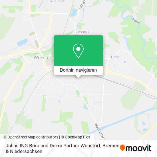 Jahns ING Büro und Dekra Partner Wunstorf Karte