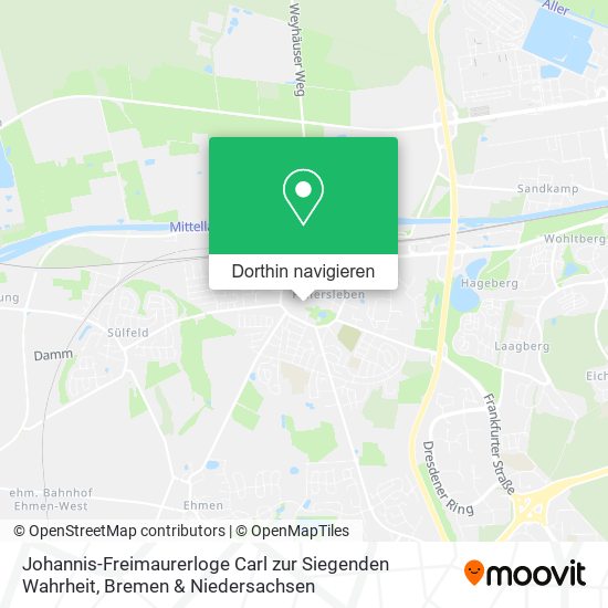Johannis-Freimaurerloge Carl zur Siegenden Wahrheit Karte