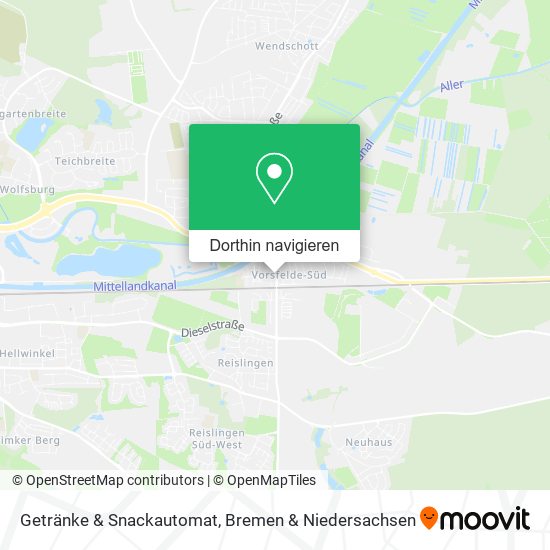 Getränke & Snackautomat Karte