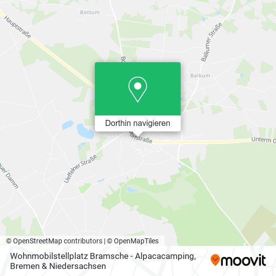 Wohnmobilstellplatz Bramsche - Alpacacamping Karte