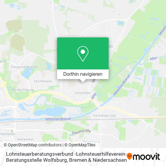 Lohnsteuerberatungsverbund -Lohnsteuerhilfeverein- Beratungsstelle Wolfsburg Karte