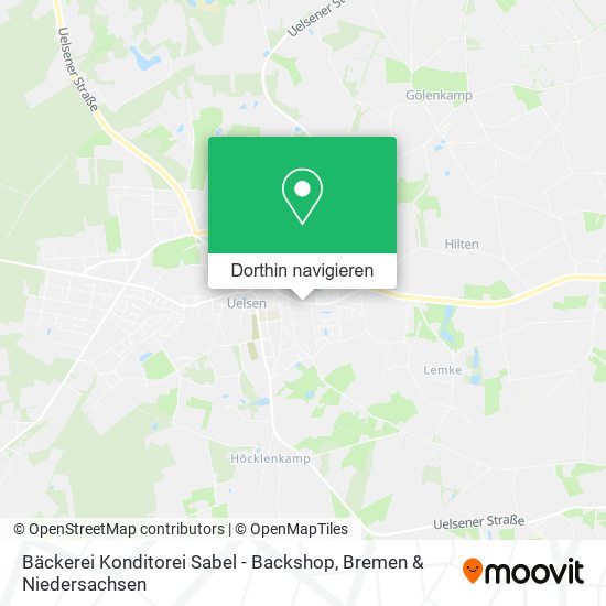 Bäckerei Konditorei Sabel - Backshop Karte