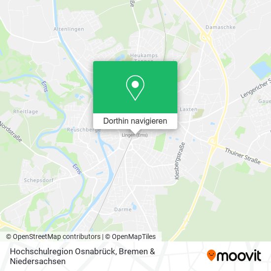 Hochschulregion Osnabrück Karte