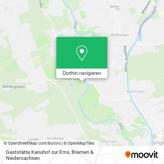 Gaststätte Kanuhof zur Ems Karte
