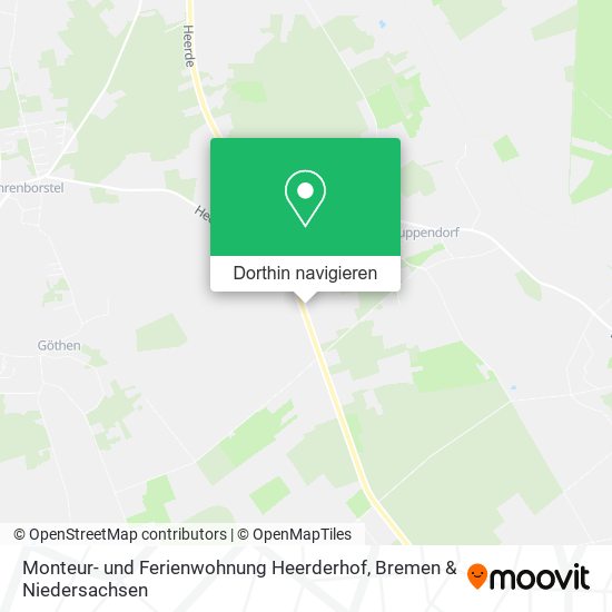 Monteur- und Ferienwohnung Heerderhof Karte