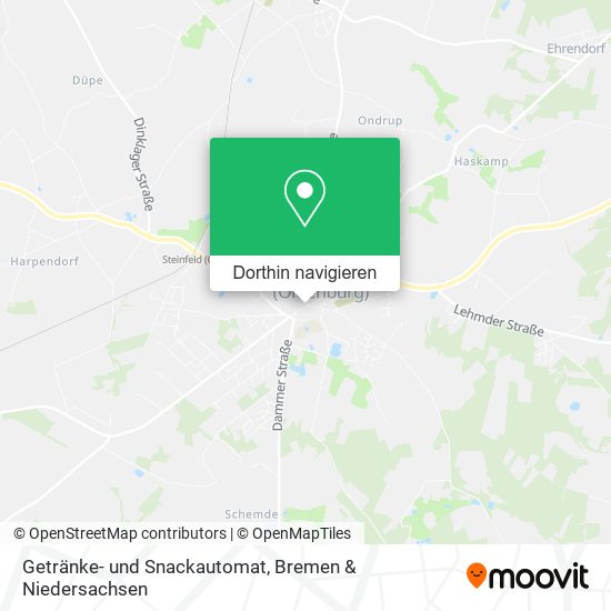Getränke- und Snackautomat Karte