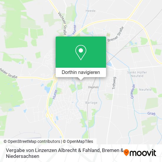 Vergabe von Linzenzen Albrecht & Fahland Karte