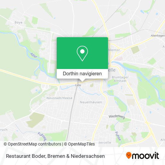 Restaurant Boder Karte