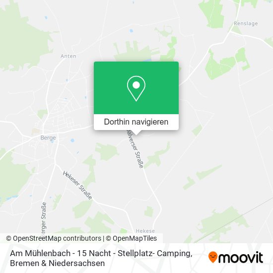 Am Mühlenbach - 15 Nacht - Stellplatz- Camping Karte