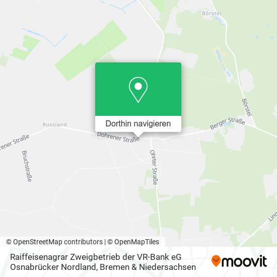 Raiffeisenagrar Zweigbetrieb der VR-Bank eG Osnabrücker Nordland Karte