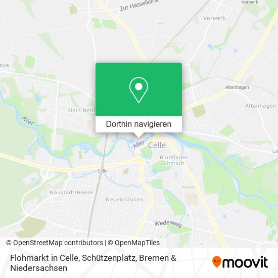 Flohmarkt in Celle, Schützenplatz Karte