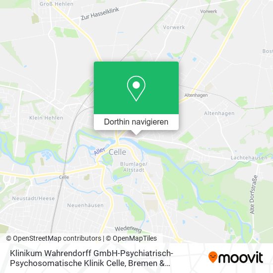 Klinikum Wahrendorff GmbH-Psychiatrisch-Psychosomatische Klinik Celle Karte