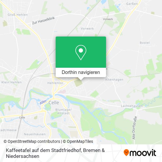 Kaffeetafel auf dem Stadtfriedhof Karte