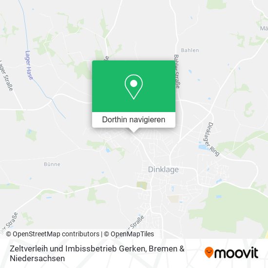 Zeltverleih und Imbissbetrieb Gerken Karte