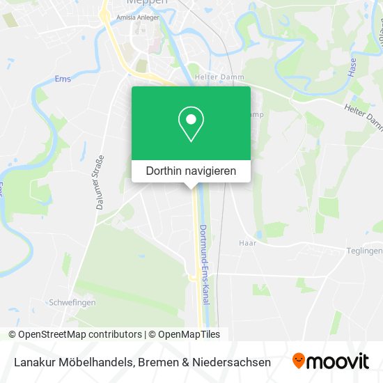 Lanakur Möbelhandels Karte