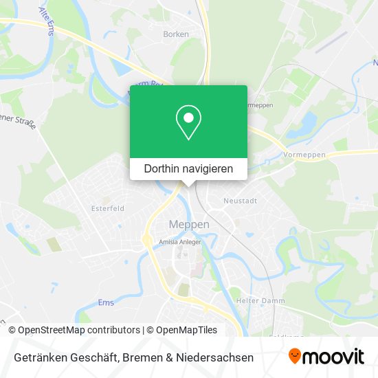 Getränken Geschäft Karte