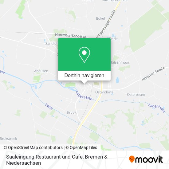 Saaleingang Restaurant und Cafe Karte