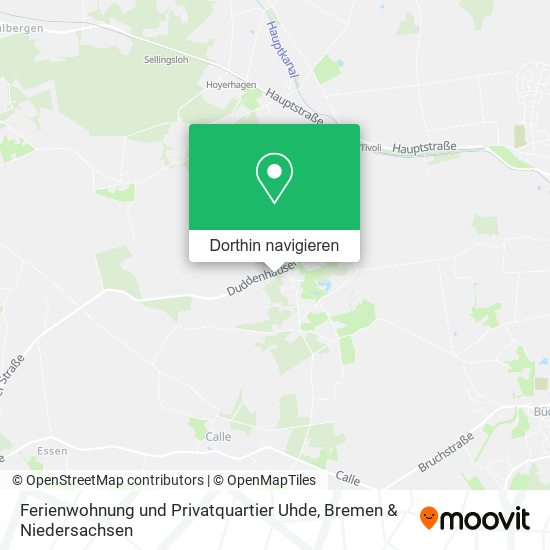 Ferienwohnung und Privatquartier Uhde Karte
