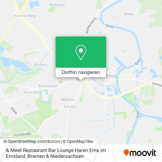 & Meet Restaurant Bar Lounge Haren Ems im Emsland Karte