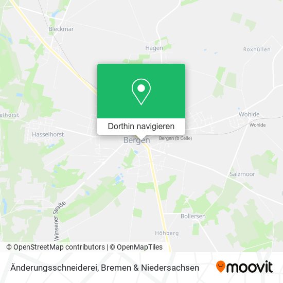 Änderungsschneiderei Karte