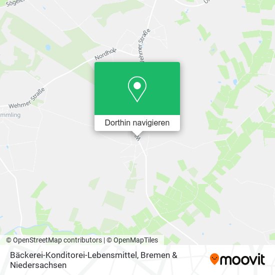 Bäckerei-Konditorei-Lebensmittel Karte