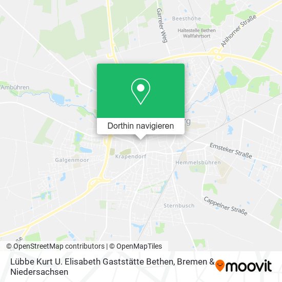 Lübbe Kurt U. Elisabeth Gaststätte Bethen Karte