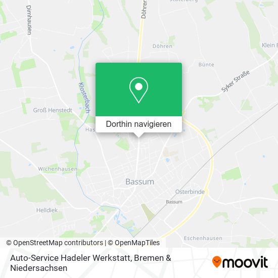 Auto-Service Hadeler Werkstatt Karte