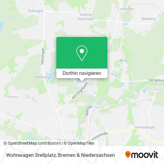 Wohnwagen Stellplatz Karte
