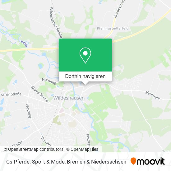 Cs Pferde. Sport & Mode Karte