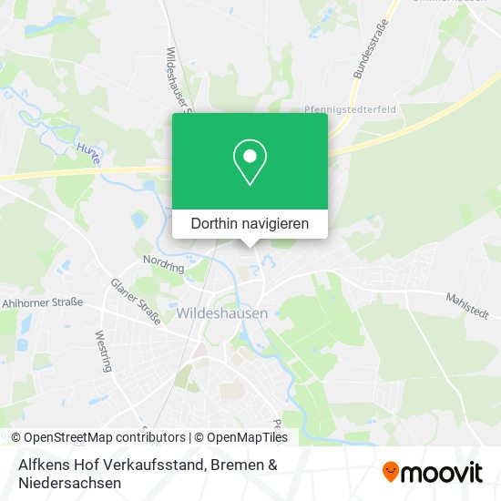 Alfkens Hof Verkaufsstand Karte