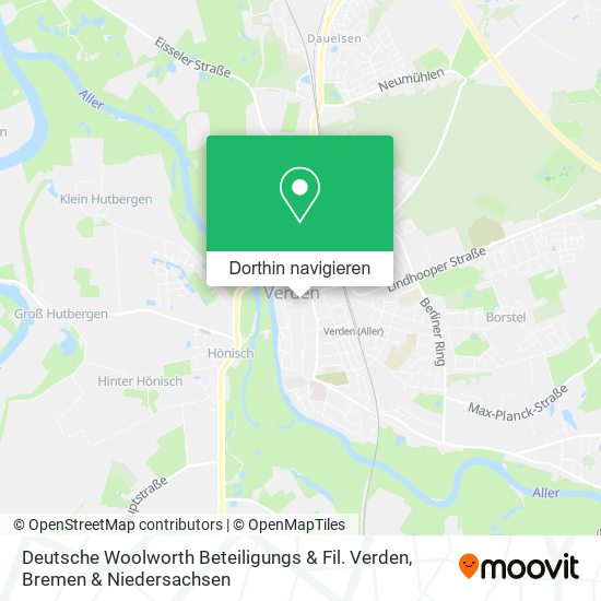 Deutsche Woolworth Beteiligungs & Fil. Verden Karte
