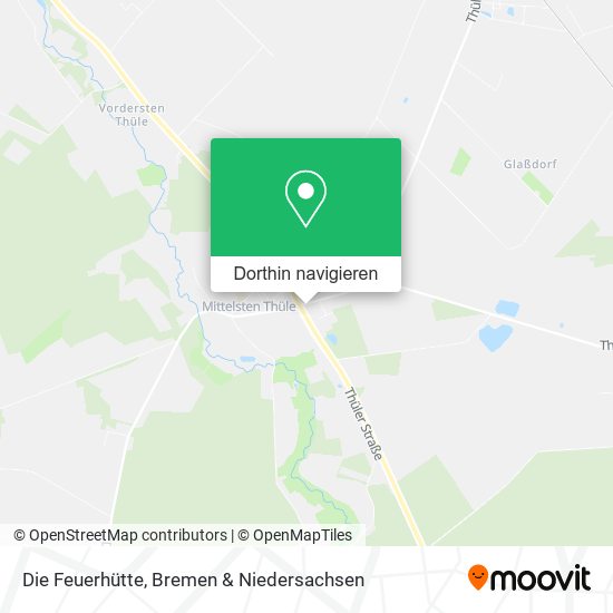 Die Feuerhütte Karte