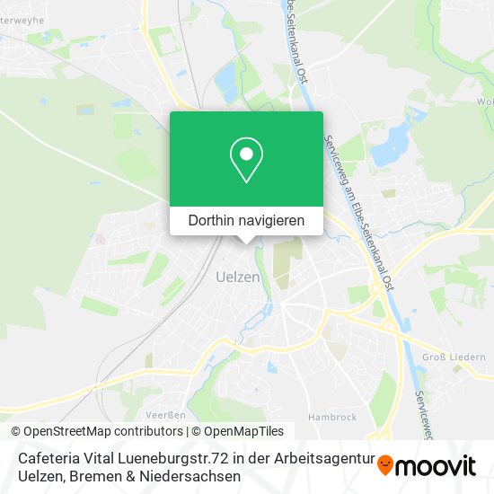 Cafeteria Vital Lueneburgstr.72 in der Arbeitsagentur Uelzen Karte
