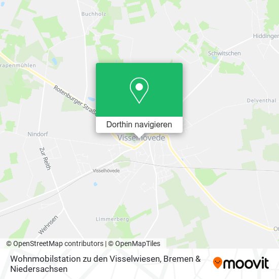 Wohnmobilstation zu den Visselwiesen Karte