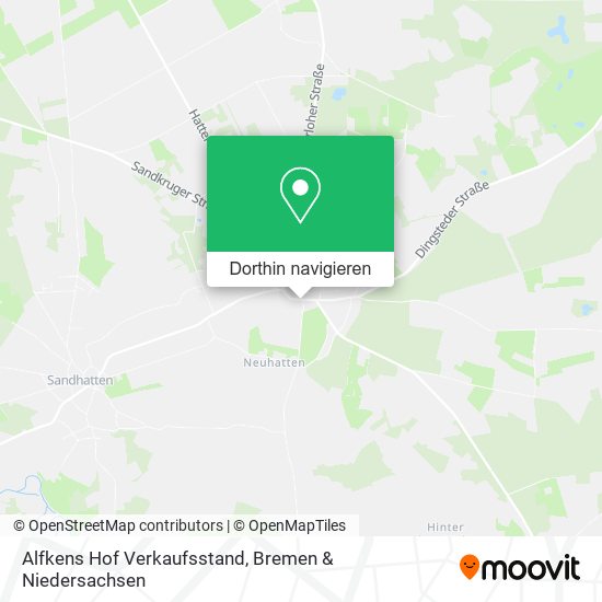 Alfkens Hof Verkaufsstand Karte