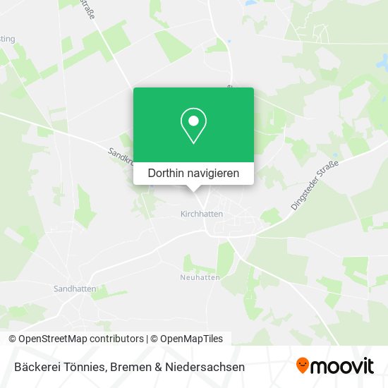 Bäckerei Tönnies Karte