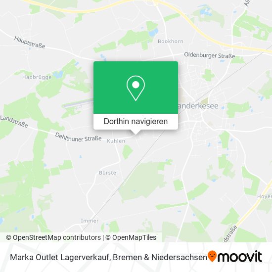Marka Outlet Lagerverkauf Karte