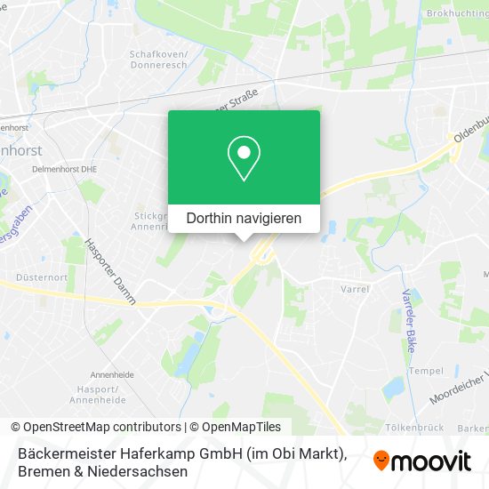 Bäckermeister Haferkamp GmbH (im Obi Markt) Karte