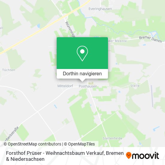 Forsthof Prüser - Weihnachtsbaum Verkauf Karte