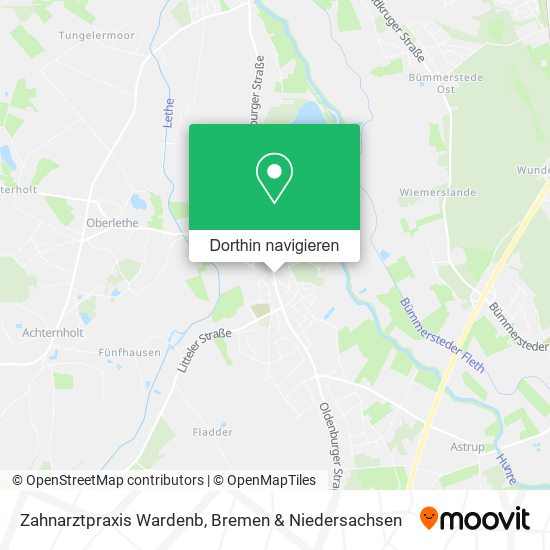 Zahnarztpraxis Wardenb Karte