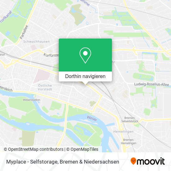 Myplace - Selfstorage Karte