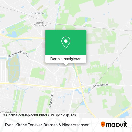 Evan. Kirche Tenever Karte