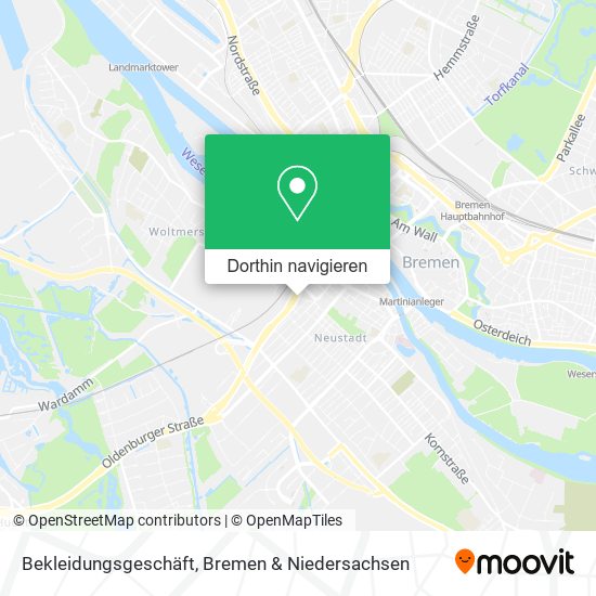 Bekleidungsgeschäft Karte