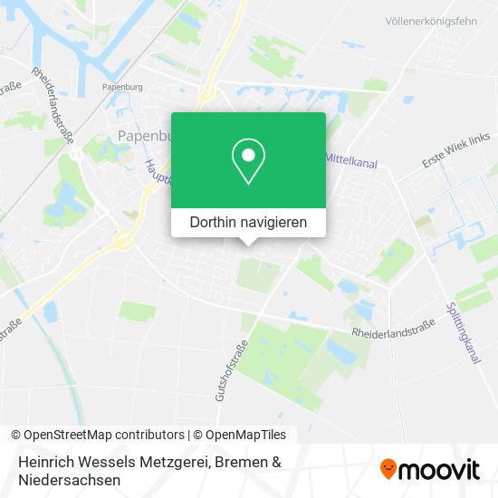 Heinrich Wessels Metzgerei Karte
